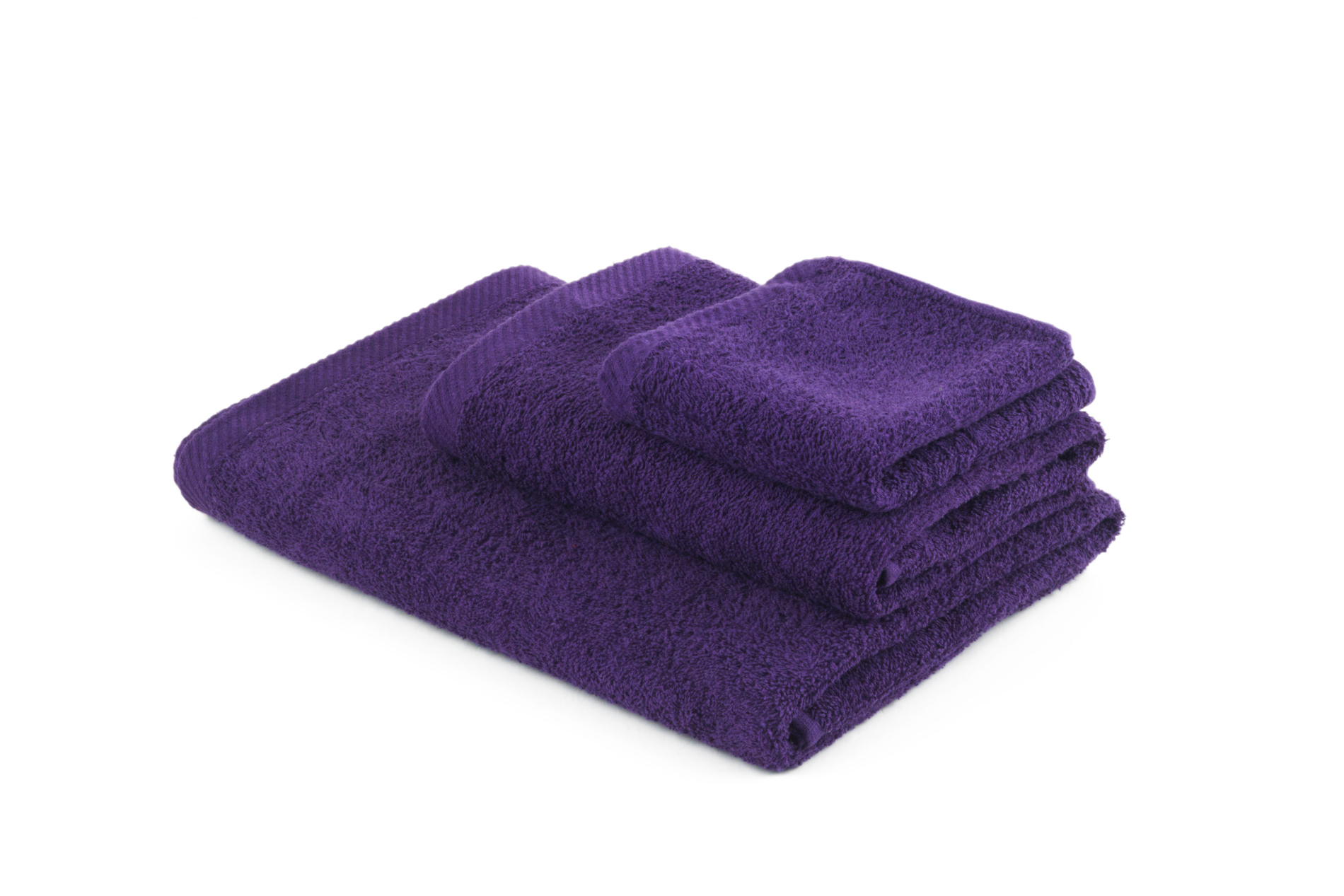 Juego de toallas 3 piezas para baño. Tejido 100% algodón de calidad premium  peso de 400gr.Color Morado – novotextil