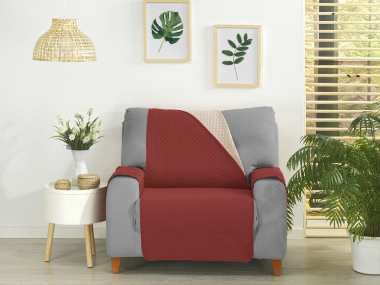 Fundas Sofá Ajustables Universales 1, 2, 3 Plazas y Chaise Longue, Protector Cubre Sofá Antimanchas y Resistente, Ideales para Mascotas y Decoración Hogar - ✅ Entrega 24/72h a toda españa - Granate/Beige