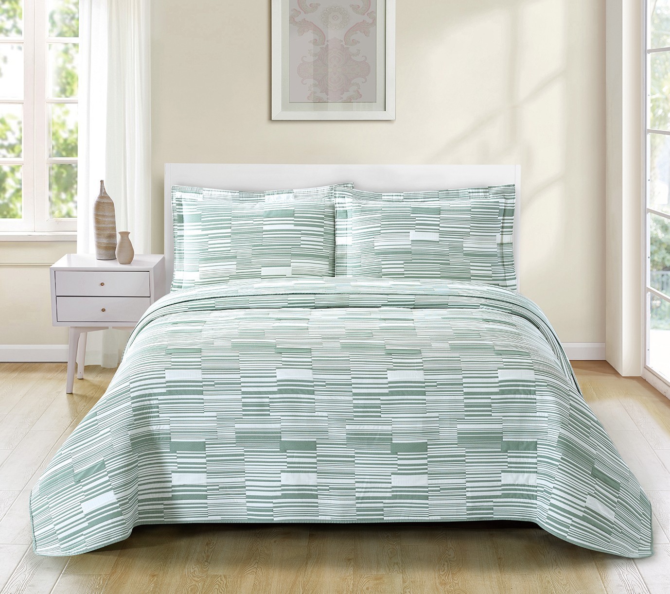 Novotextil-Colcha Fina Primavera/Verano Tela Jacquard para Camas Desde 90 hasta 180. Interior 100% alogodón, Exterior 100% poliéster - ✅ Entrega 24/72h a toda españa - Belgrado