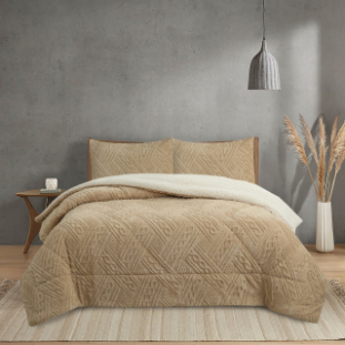 NOVOTEXTIL Edredón Invierno Sherpa Cama 90 hasta 150 Extra Grueso 560gr/m2 Efecto Borreguito - Edredón Suave, Cálido y Transpirable con 1 o 2 Fundas Almohada (50x70) - ✅ Entrega 24/72h a toda españa - Belfast Agua