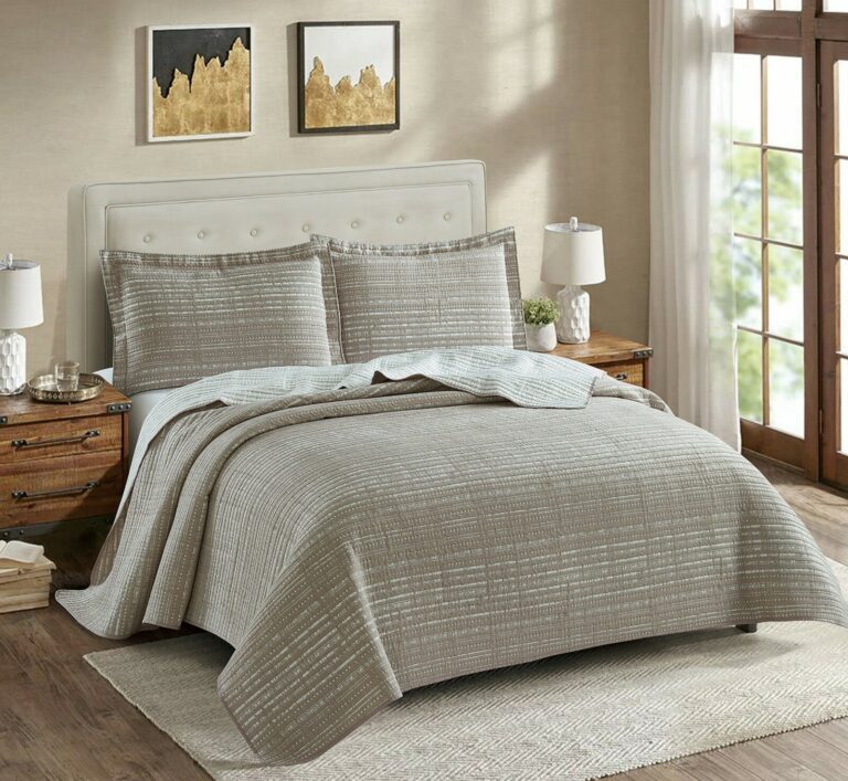 Novotextil-Colcha Fina Primavera/Verano Tela Jacquard para Camas Desde 90 hasta 180. Interior 100% alogodón, Exterior 100% poliéster - ✅ Entrega 24/72h a toda españa - Londres Marrón