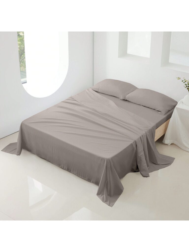 Novotextil Juego de Sábanas 3 Piezas Cama 90 105 135 150 180 y 200cm – 100% Microfibra Suave y Transpirable – Incluye Sábana Bajera Ajustable + Encimera + Funda de Almohada – Ropa de Cama Moderna y Elegante para Todas las Estaciones – Fácil Lavado y Secado Rápido ✅ Entrega 24/72h a toda españa - Gris