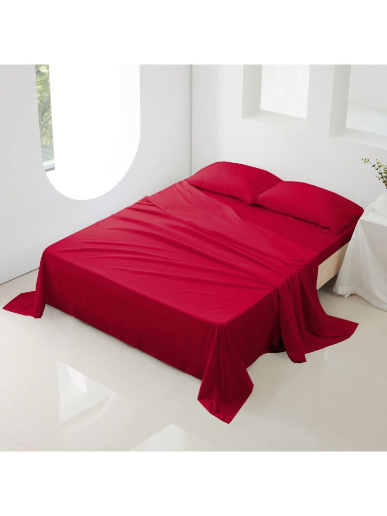 Novotextil Juego de Sábanas 3 Piezas Cama 90 105 135 150 180 y 200cm – 100% Microfibra Suave y Transpirable – Incluye Sábana Bajera Ajustable + Encimera + Funda de Almohada – Ropa de Cama Moderna y Elegante para Todas las Estaciones – Fácil Lavado y Secado Rápido ✅ Entrega 24/72h a toda españa - Burdeos