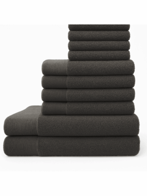 NOVOTEXTIL – Pack 10 Toallas de Algodón 100% – Elige 2 Toallas Baño (100x150 cm) o 2 Ducha (70x140 cm) + 4 Mano (50x100 cm) + 4 Cara/Bidé (30x50 cm) – Toallas Suaves, Absorbentes y Duraderas – Varios Colores Disponibles   Entrega rápida 24/72h a toda España