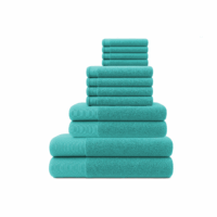 NOVOTEXTIL – Juego de Toallas Baño 12 Piezas – 2 Toallas Grandes (100x150 cm) + 2 Ducha (70x140 cm) + 4 Lavabo (50x100 cm) + 4 Bidé (30x50 cm) – Algodón 100% 480 g/m² – Toallas Suaves, Absorbentes y Resistentes – Set Completo para Baño Entrega rápida 24/72h a toda España