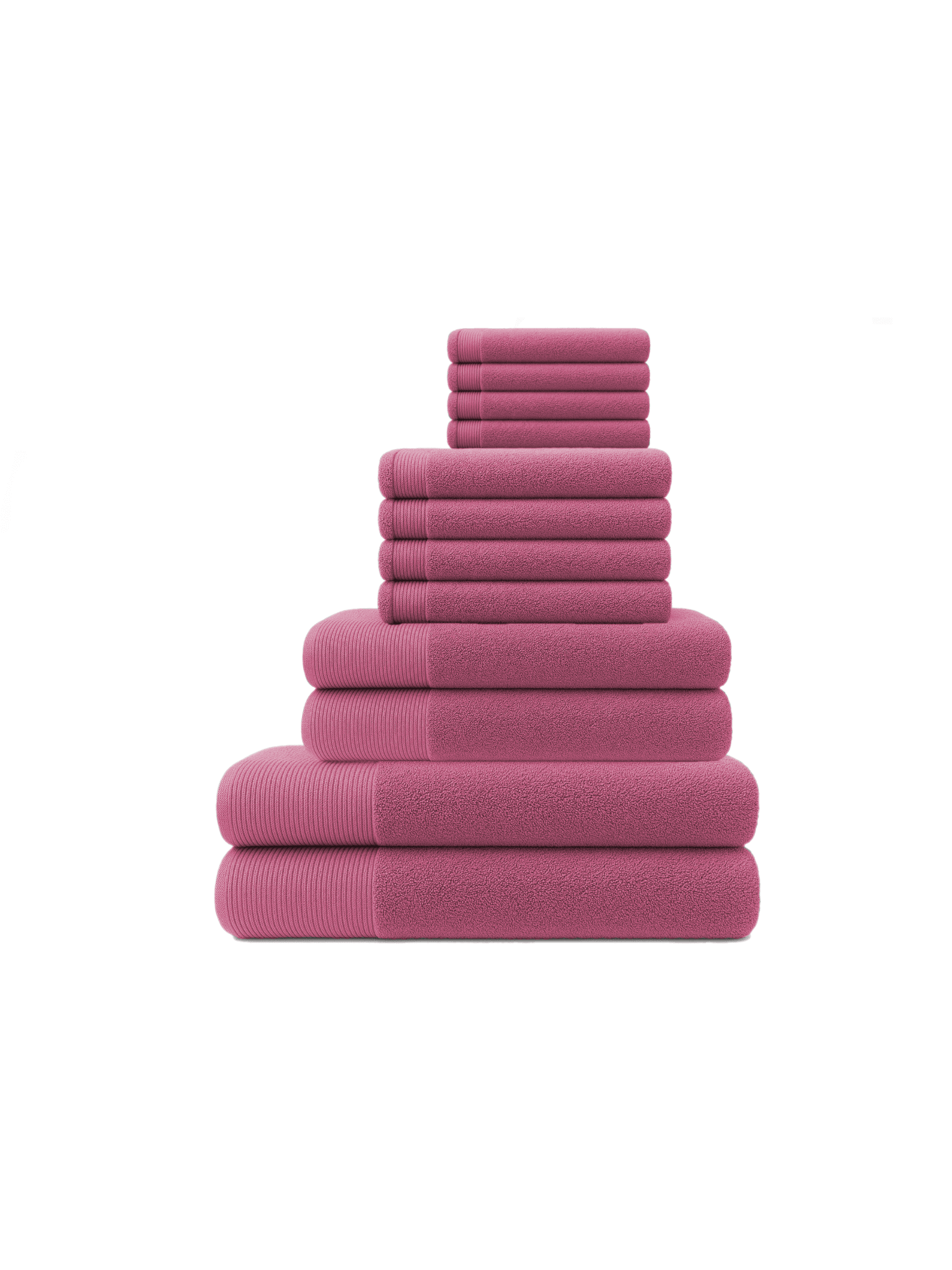 Juego de Toallas Baño 12 Piezas · Fucsia