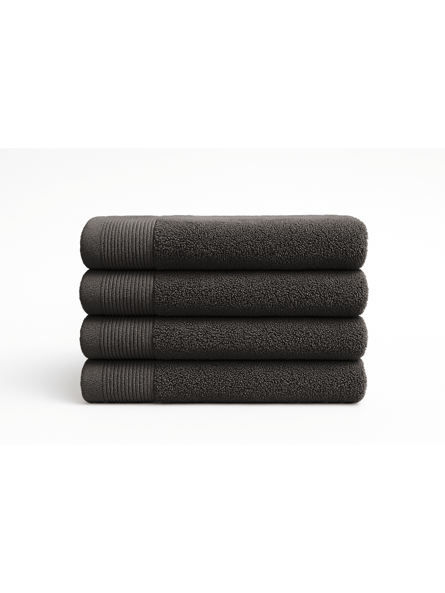 NOVOTEXTIL – Pack 4 Toallas de Algodón 100% Premium – Elige 4 Toallas de Mano (50x100 cm) o 4 Toallas de Cara/Bidé (30x50 cm) – Alta Suavidad y Gran Absorción – Textil Duradero para Baño, Lavabo o Aseo – Varios Colores Elegantes   Entrega rápida 24/72h a toda España - Negro