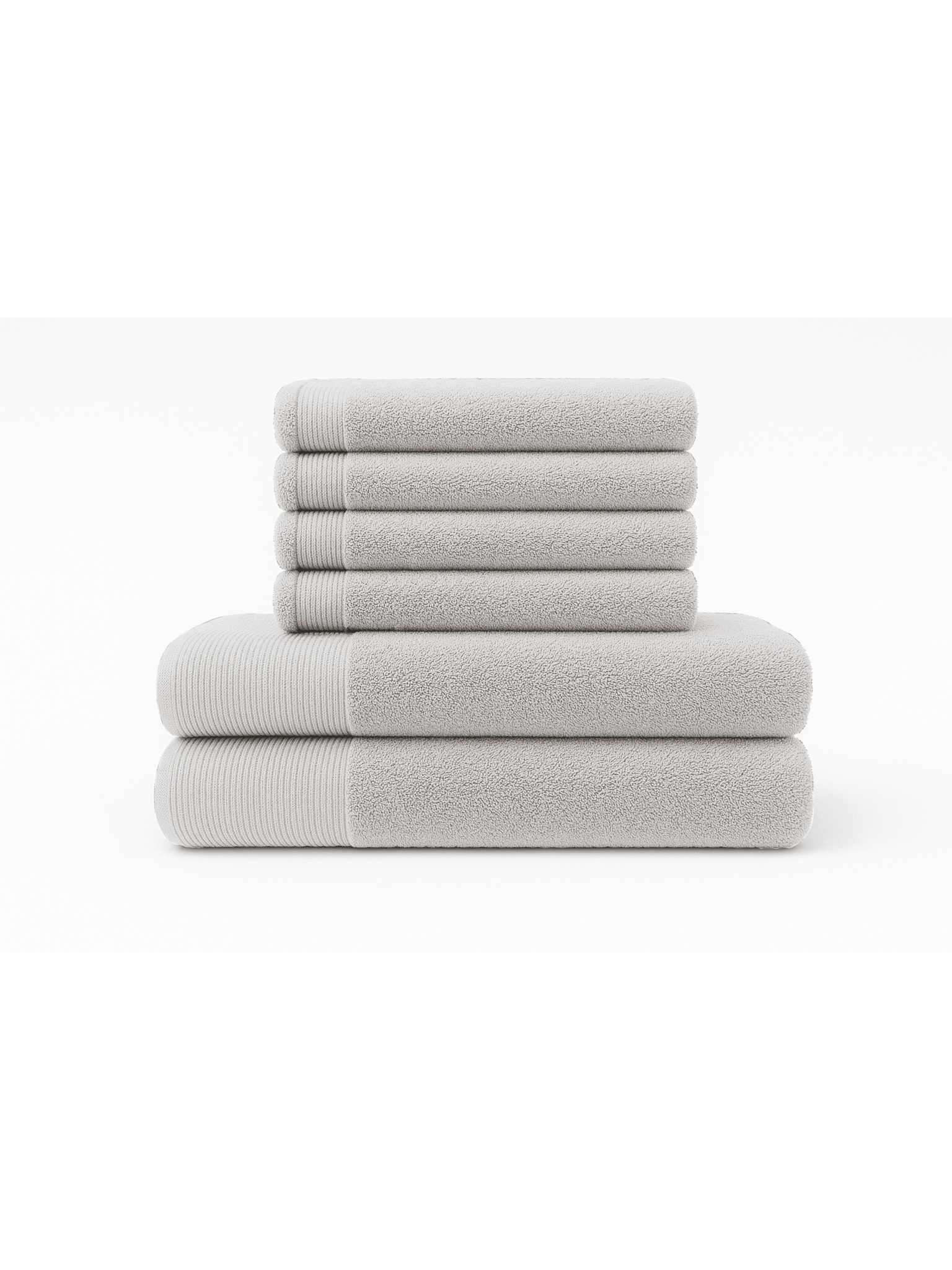NOVOTEXTIL – Pack 6 Toallas de Baño Algodón 100% – Elige 2 Toallas Grandes (100x150 cm) + 4 Mano (50x100 cm) o 2 Toallas Ducha (70x140 cm) + 4 Bidé (30x50 cm) – Suaves, Absorbentes y Resistentes – Colores Elegantes para Baño Moderno   Entrega rápida 24/72h a toda España - Blanco