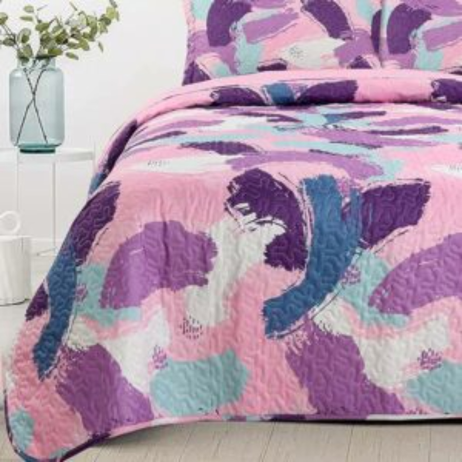 NOVOTEXTIL Colcha Estampada para Cama Individual(90 y 105). Tejido Fino Temporada Primavera/Verano con Colores Vivos; Interior 100% Algodón, Exterior 100% Microfibra. Una Funda de cojín incluida(50x70) - ✅ Entrega 24/72h a toda españa - Imagen 3