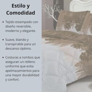 NOVOTEXTIL Edredón Nórdico Estampado - Relleno de Fibra 250gr/m², Reversible, Suave, Transpirable, Hipoalergénico y Disponible en Varias Medidas para Todo Tipo de Camas - ✅ Entrega 24/72h a toda españa - Imagen 3