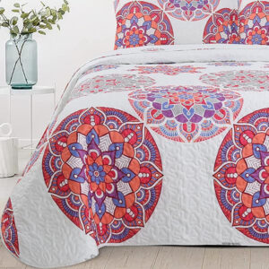 Novotextil-Colcha Primavera/Verano Estampada para Cama Desde 90 hasta 135. Relleno 100% algodón, Tejido Exterior 100% Microfibra - ✅ Entrega 24/72h a toda españa - Imagen 3